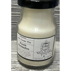 Hand Poured Candle Fireside Marshmallow in 4” Glass Jar Made In USA